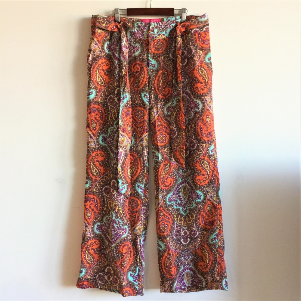 Umgee Wide Leg Palazzo Pants Size L NWT